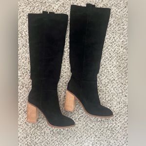 Black Sheare Knee High Boots